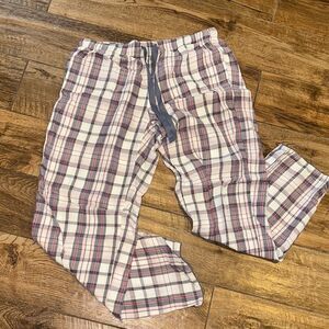 Victoria's Secret Plaid Pajama Pants in Pink and Gray
